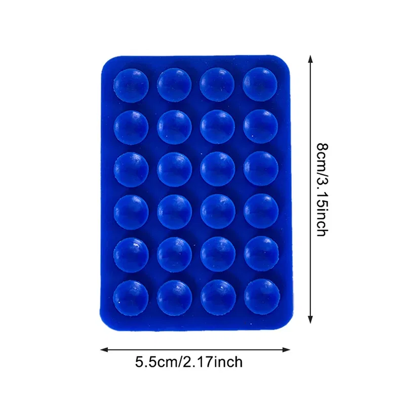 Color: Pink - Double Side Silicone Suction Pad For Mobile Phone Fixture Suction Cup Backed Adhesive Silicone Rubber Sucker Pad For Fixed Pad