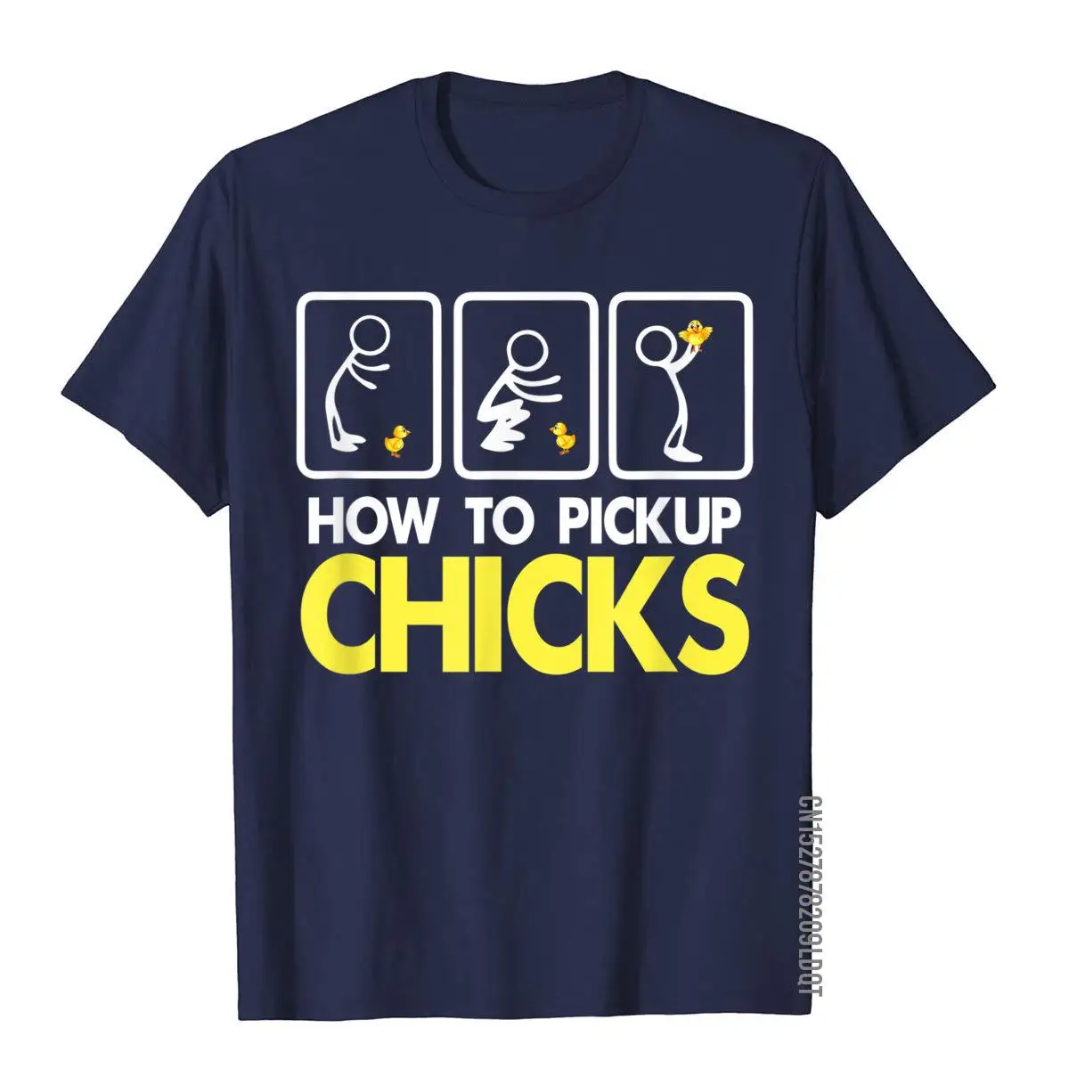 Color: Yellow, Size: XS - How To Pick Up Chicks Shirt Cute Pick Chicks 101 T-Shirt Cotton Tops & Tees For Men Printing Top T-Shirts Casual Hip Hop