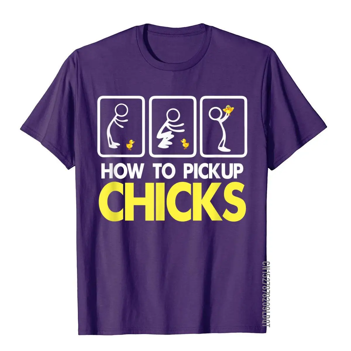 Color: Yellow, Size: XS - How To Pick Up Chicks Shirt Cute Pick Chicks 101 T-Shirt Cotton Tops & Tees For Men Printing Top T-Shirts Casual Hip Hop