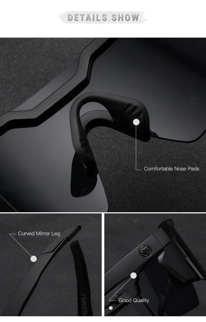 Lenses Color: Pink, Frame Color: BROWN - NEW High quality luxury Heat Wave brand sunglasses square Conjoined lens cycling Women men sun glasses UV400