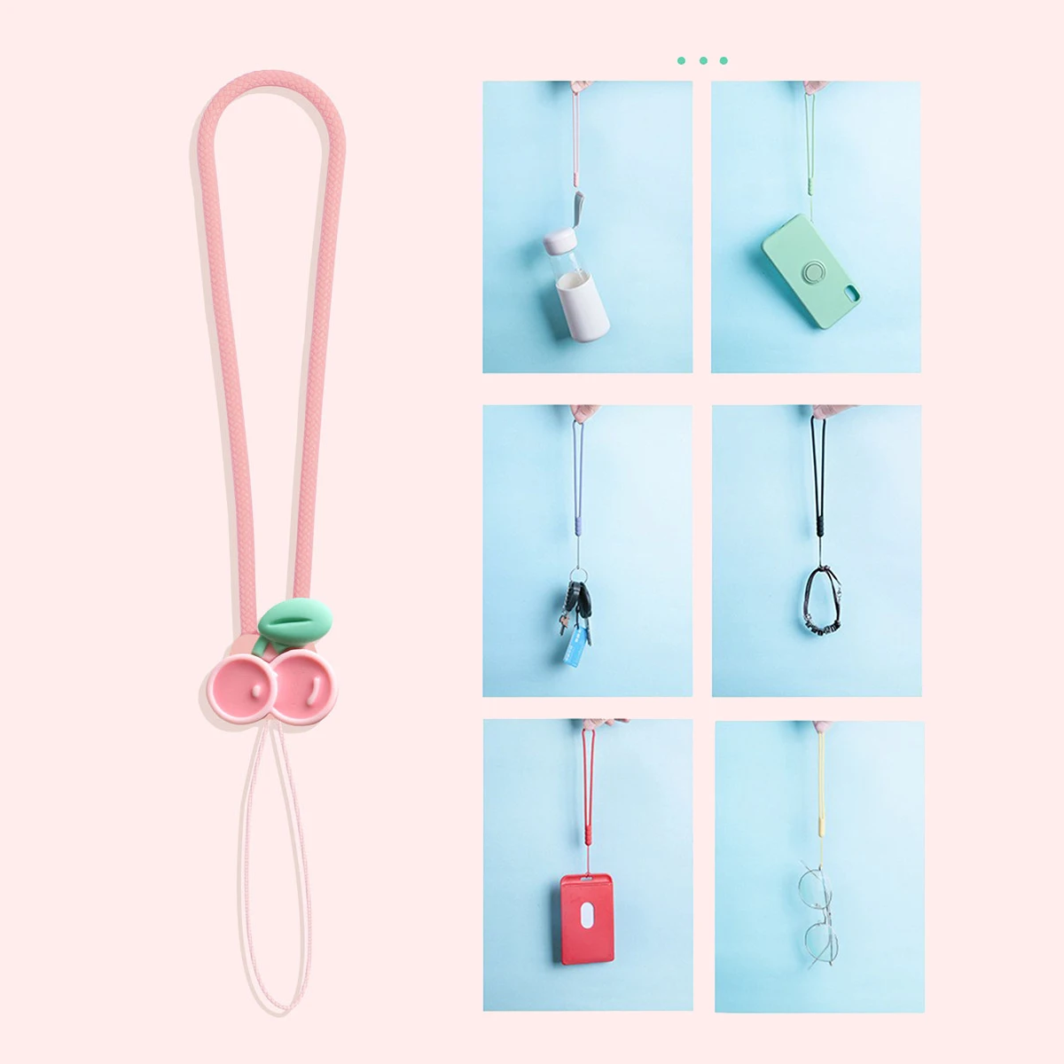 Color: Red / Pink, Material: Silicon, Ships From: CHINA - Mobile Phone Rope Earphones Silicone Wrist Strap Ccd Camera Usb Key Chain Strawberry Fruit Decoration