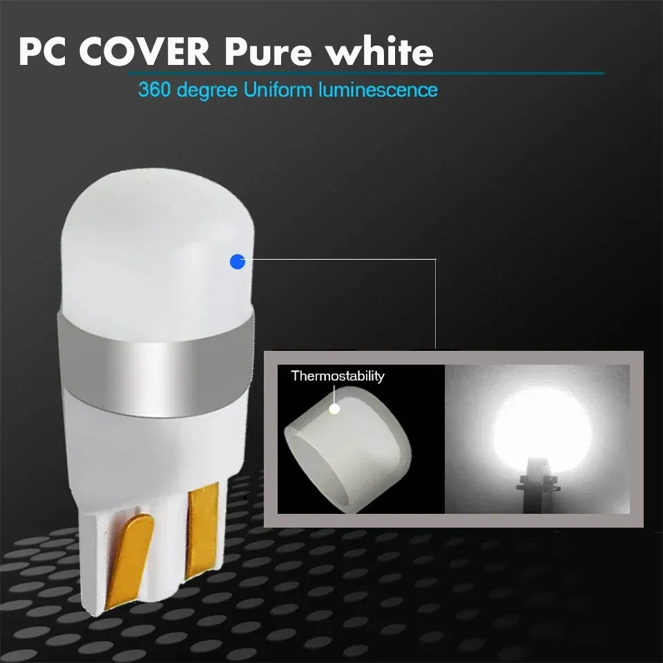 Emitting Color: WHITE - 1PCS 3030 SMD 350LM T10 W5W LED Car Clearance Lights Reading Lamp Auto Vehicle Dome Door Bulb Accessories Pure White 6000K