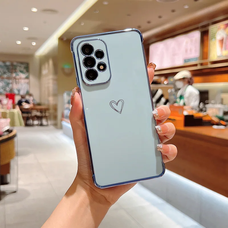 Color: Brown, Compatible-Phone Models: For iPhone 12, Ships From: CHINA - Electroplating Love Heart Phone Case For Samsung Galaxy S25 S24 Ultra S23 S22 A13 A14 A52 A53 Protect Lens Shockproof Back Cover