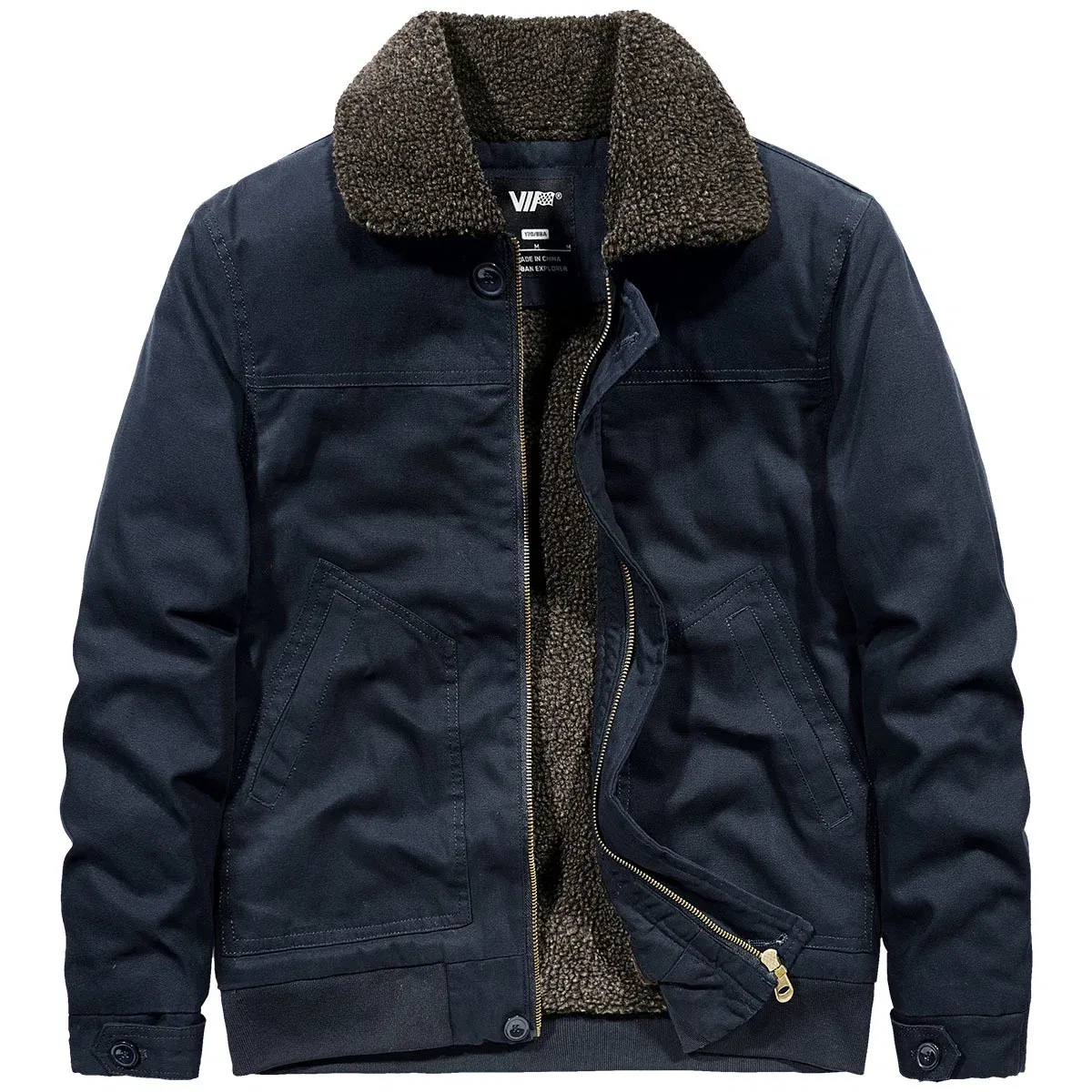 Color: Navy Blue, Size: XXXL - Men's Cold Jackets Knitted Coat Winter Coats Bomber Mens Sweat-shirt Designer Clothes Down Light Style Clothing Hooded Cardigans