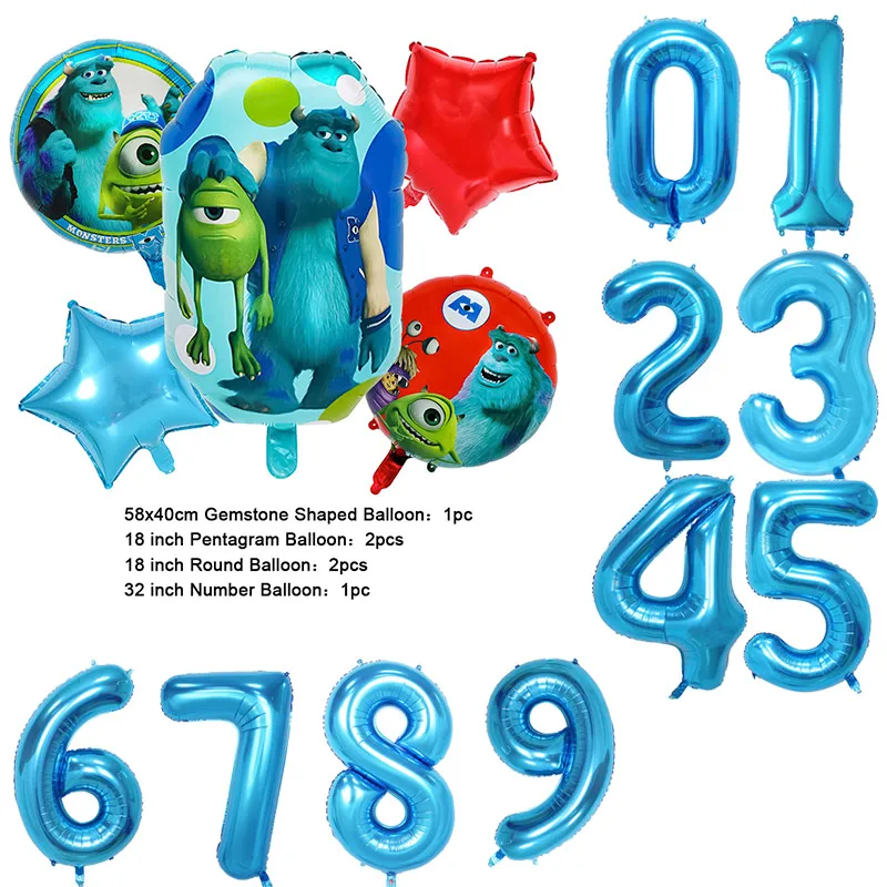Color: Light Grey, Capacity: 420ml - Monsters University Monsters, Inc. Theme Birthday Party Decoration Metallic Gem Shaped Balloon Crown Shaped Balloon Baby Shower