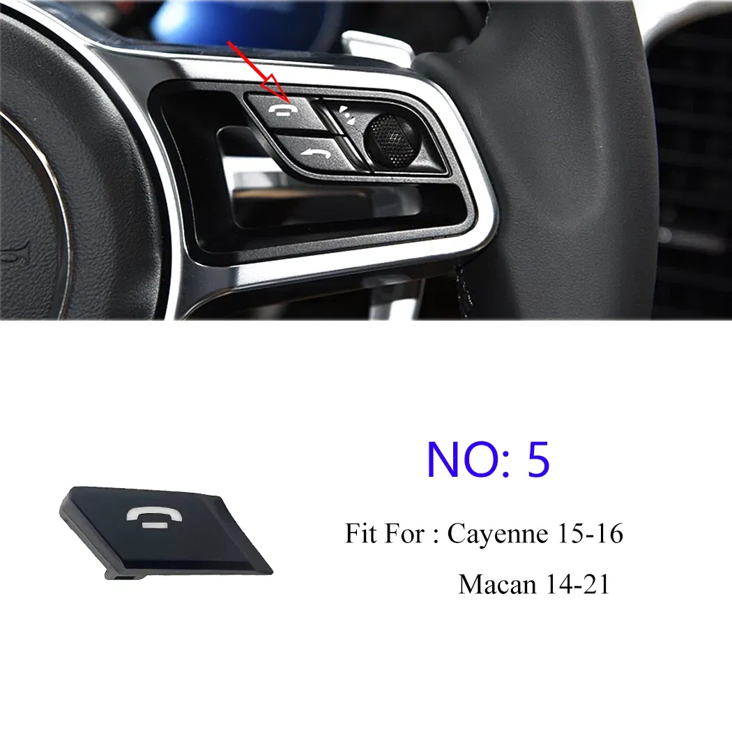 Color: Red - ESIRSUN Steering Wheel Multi-function Button Volume Adjustment Phone Switch Button For Porsche 2015-16 Cayenne 2014-21 Macan
