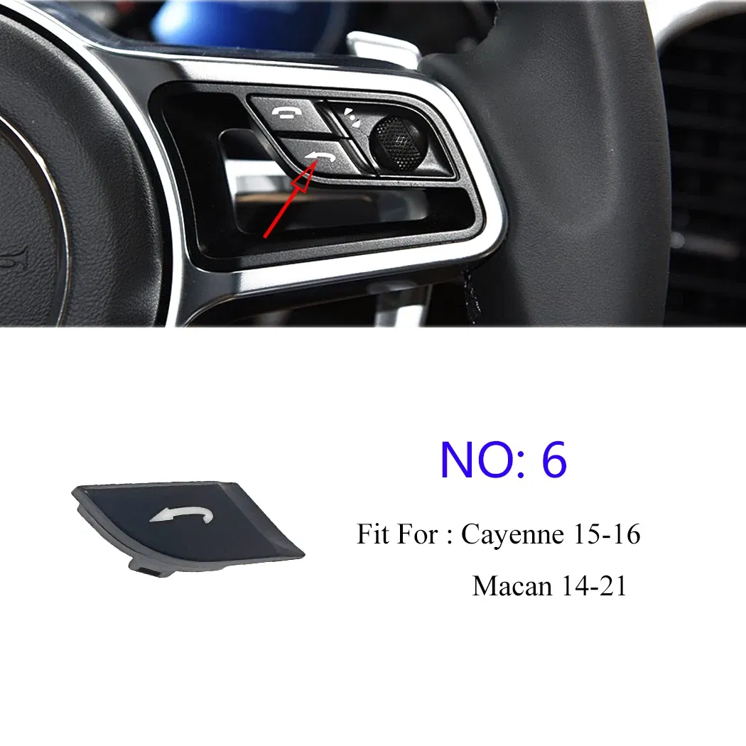 Color: Red - ESIRSUN Steering Wheel Multi-function Button Volume Adjustment Phone Switch Button For Porsche 2015-16 Cayenne 2014-21 Macan