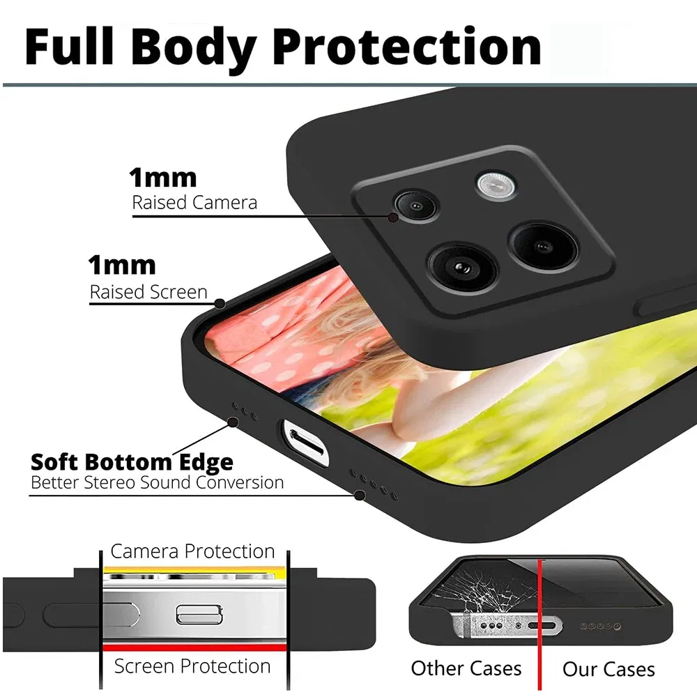Color: LightPink, Material: ABS - Black Practical Silicone Phone Case For Xiaomi Redmi Note 14 13 12 11 10 9 8 7 Pro Plus 5G 4G 8T 9S 9T 10T 10S 11S 12S Cover