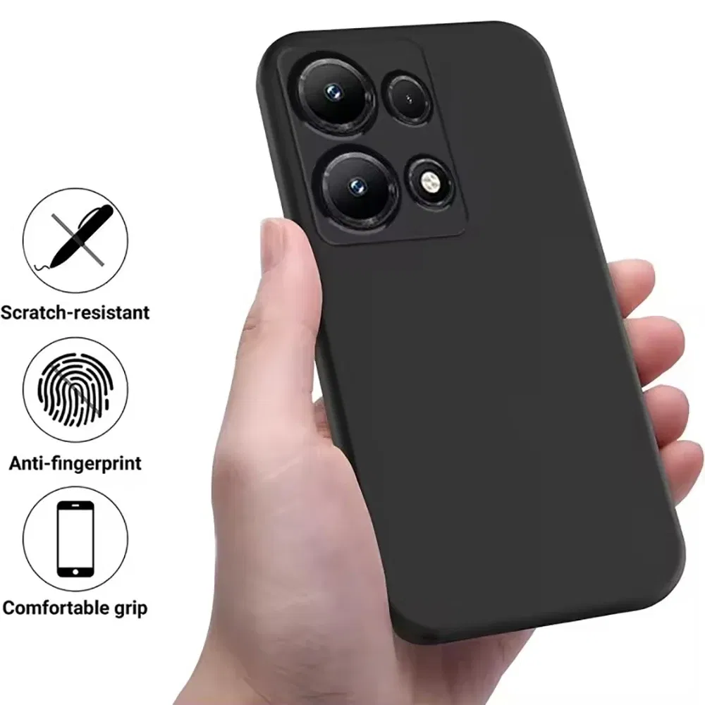 Color: LightPink, Material: ABS - Black Practical Silicone Phone Case For Xiaomi Redmi Note 14 13 12 11 10 9 8 7 Pro Plus 5G 4G 8T 9S 9T 10T 10S 11S 12S Cover