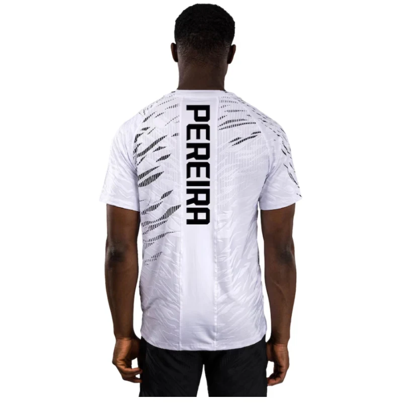 Color: Beige, Size: XXL - 2025 New quick-drying tops for Summer  Men's UFC Fusion by Venum Black/Gold Alex Pereira Authentic Fight Night Champion Walkout