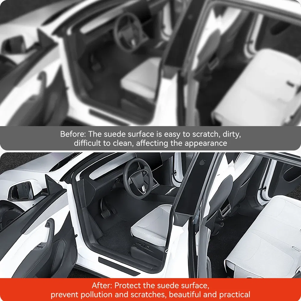 Color Name: PURPLE, Ships From: CHINA - YZ For Tesla Model Y Juniper 2025 New Leather Trunk Mats Fully Surrounded Waterproof Non-Slip Liner Custom Floor Mat Accessories