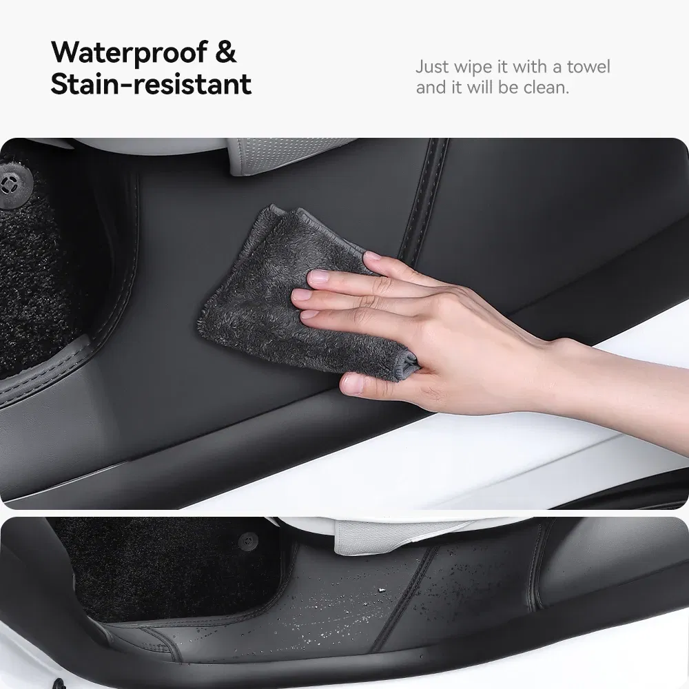 Color Name: PURPLE, Ships From: CHINA - YZ For Tesla Model Y Juniper 2025 New Leather Trunk Mats Fully Surrounded Waterproof Non-Slip Liner Custom Floor Mat Accessories