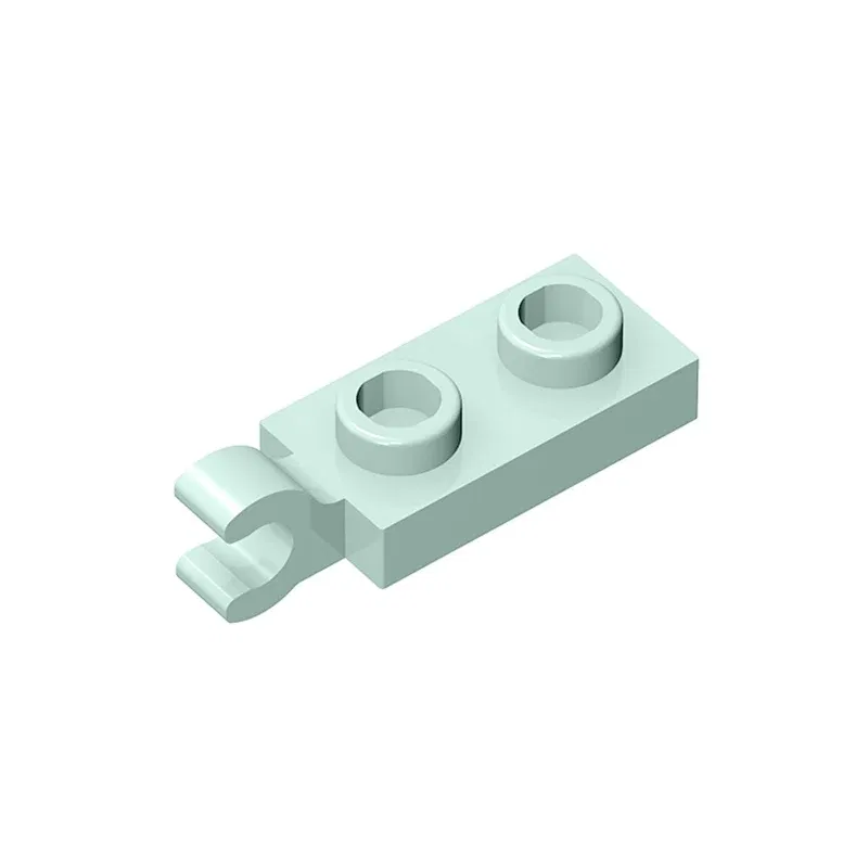 Color: Blue - Gobricks 10PCS Bricks PLATE 2X1 W/HOLDER VERTICAL Compatible with 63868 children's toys Assembles Building Blocks Technical 2022