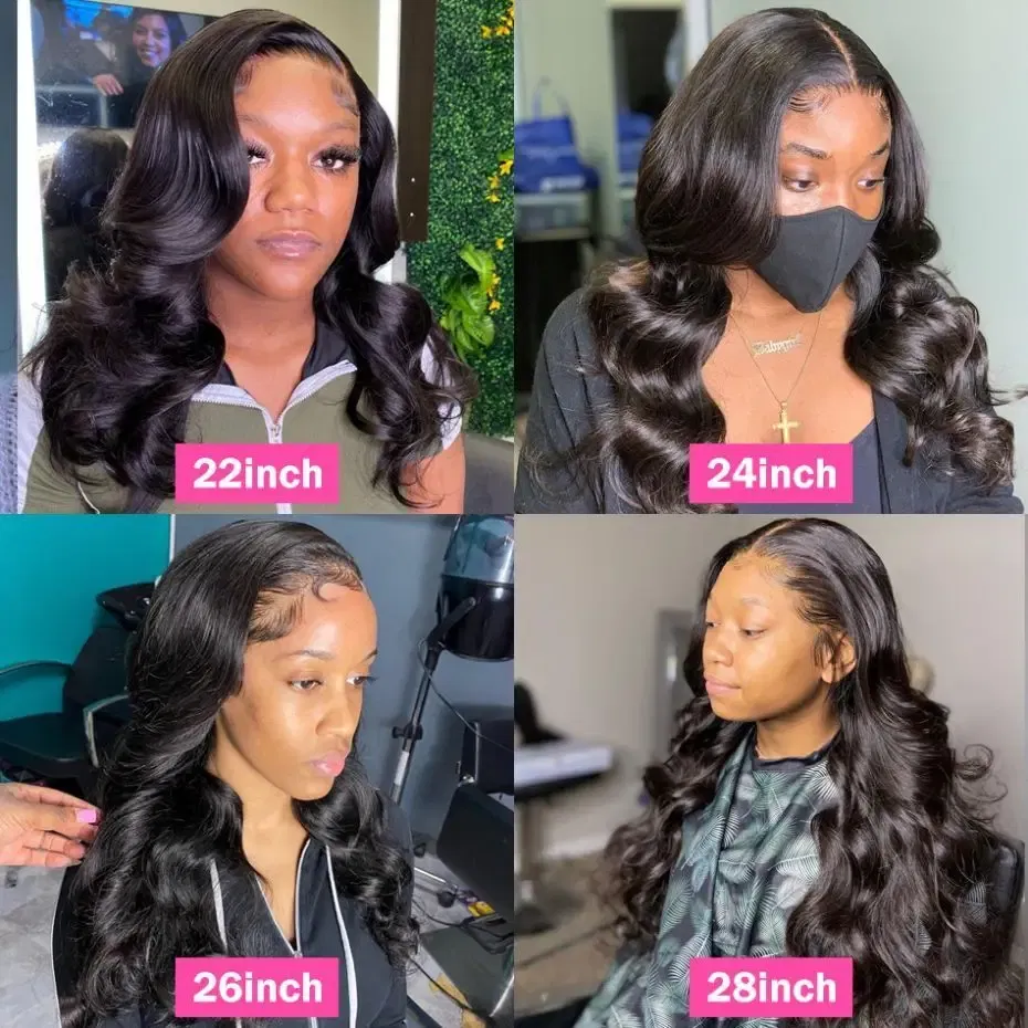 Color: Natural Color, Ships From: CHINA, Stretched Length: 30Inches, Density: 150% - Body Wave 4x4 Glueless HD Lace Closure Wigs For Women 13x4 13x6 Human Hair Wig Brazilian Transparent Lace Front Wig Pre Plucked