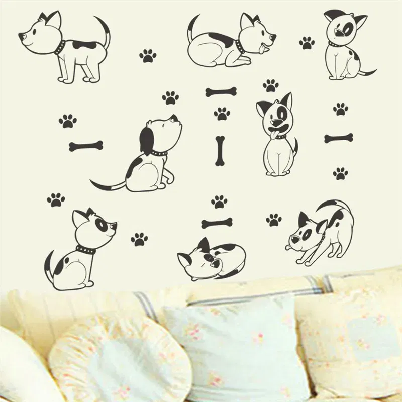 Color: MULTI - Funny Animals Bird Swinging Wall Stickers Kids Room Decoration Diy Cartoon Monkey Giraffe Lion Mural Art Pvc Posters Home Decals