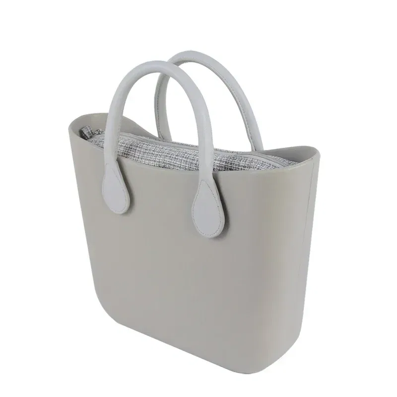 Color: WHITE - TANQU Classic Mini linen canvas organizer fabric inner lining Insert for Obag Mini O Bag Women's Handbag Accessory