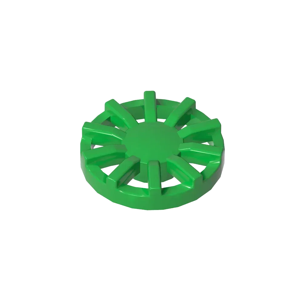 Color: WHITE - Gobricks GDS-21262 Wheel Cover 7 Spoke Y Shape - for Wheel 18976 compatible with lego 18978B Assembles Building Blocks