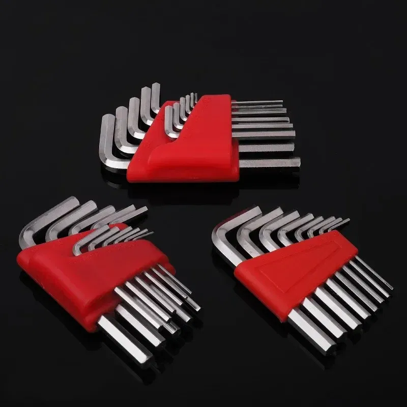 Color: green - 5/8/11 Pcs Metric Allen Wrench Set Inch Wrench L Wrench Keys Size Allen Key Short Arm Vehicle Repair Tool Set Home Hand Tools