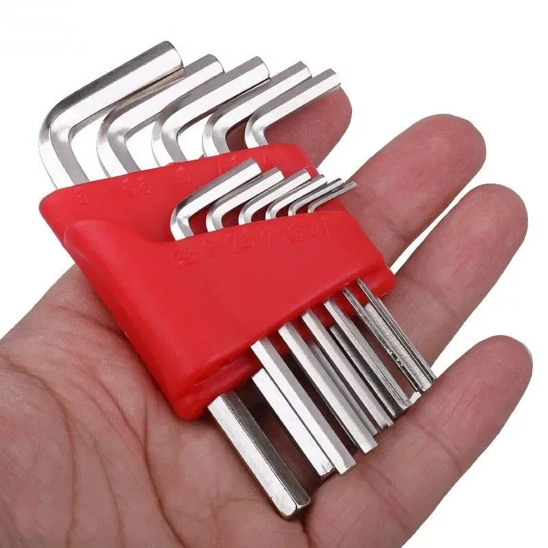 Color: green - 5/8/11 Pcs Metric Allen Wrench Set Inch Wrench L Wrench Keys Size Allen Key Short Arm Vehicle Repair Tool Set Home Hand Tools