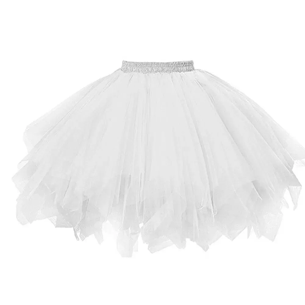 Color: WHITE, Size: S - Fashion New Women's Tutu Skirt Rockabilly Petticoat for Carnival Costumes Tutu Underskirt Adul tDance Skirt Ballet Skirt Cosplay