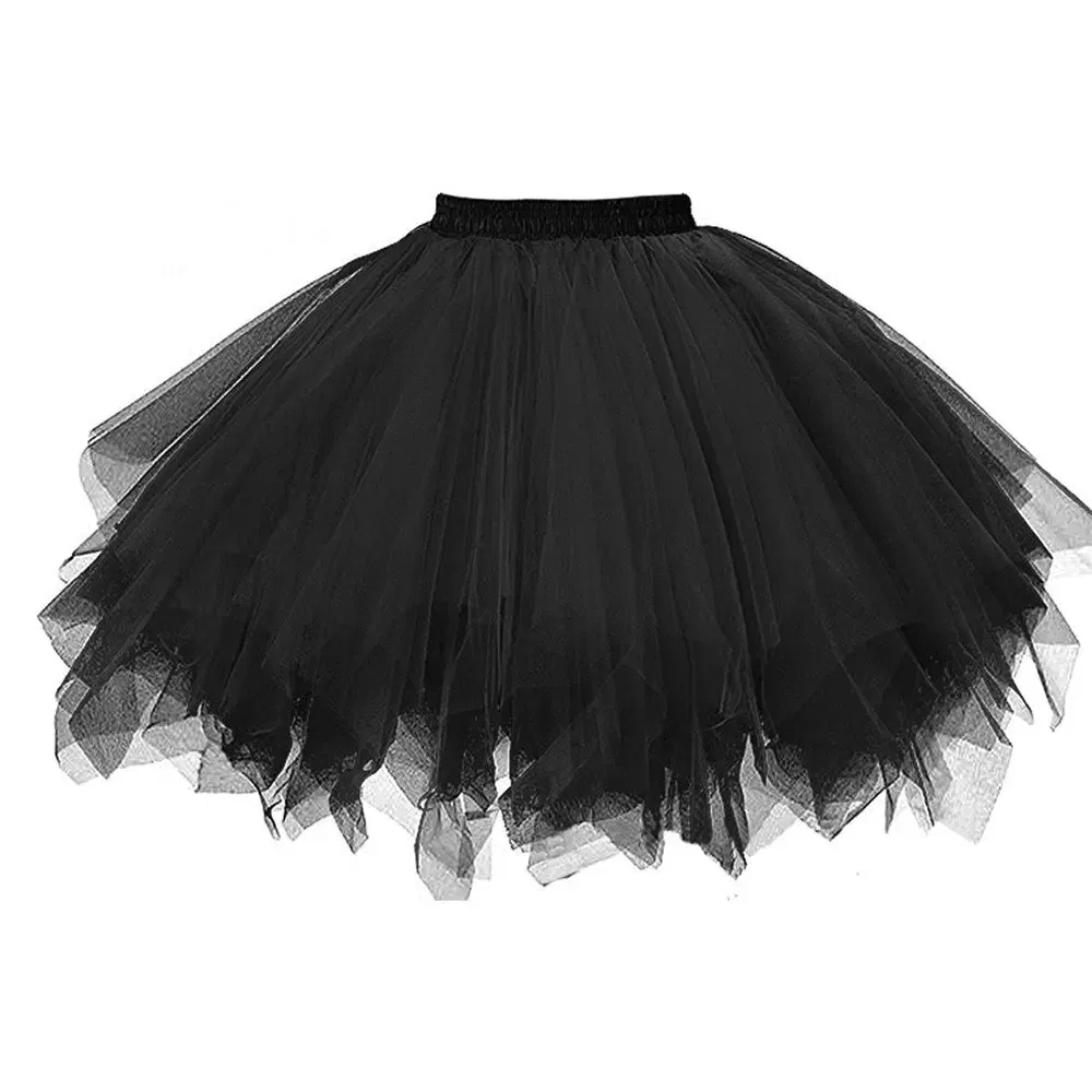 Color: WHITE, Size: S - Fashion New Women's Tutu Skirt Rockabilly Petticoat for Carnival Costumes Tutu Underskirt Adul tDance Skirt Ballet Skirt Cosplay