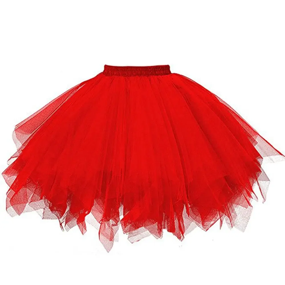 Color: WHITE, Size: S - Fashion New Women's Tutu Skirt Rockabilly Petticoat for Carnival Costumes Tutu Underskirt Adul tDance Skirt Ballet Skirt Cosplay