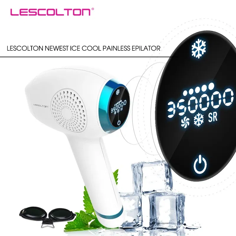 Color: WHITE, Ships From: CHINA - Lescolton IPL Laser Permanent  Hair Removal Device Bikini Trimmer Laser Epilator for Women Men Facial Armpit Bikini Beard Legs