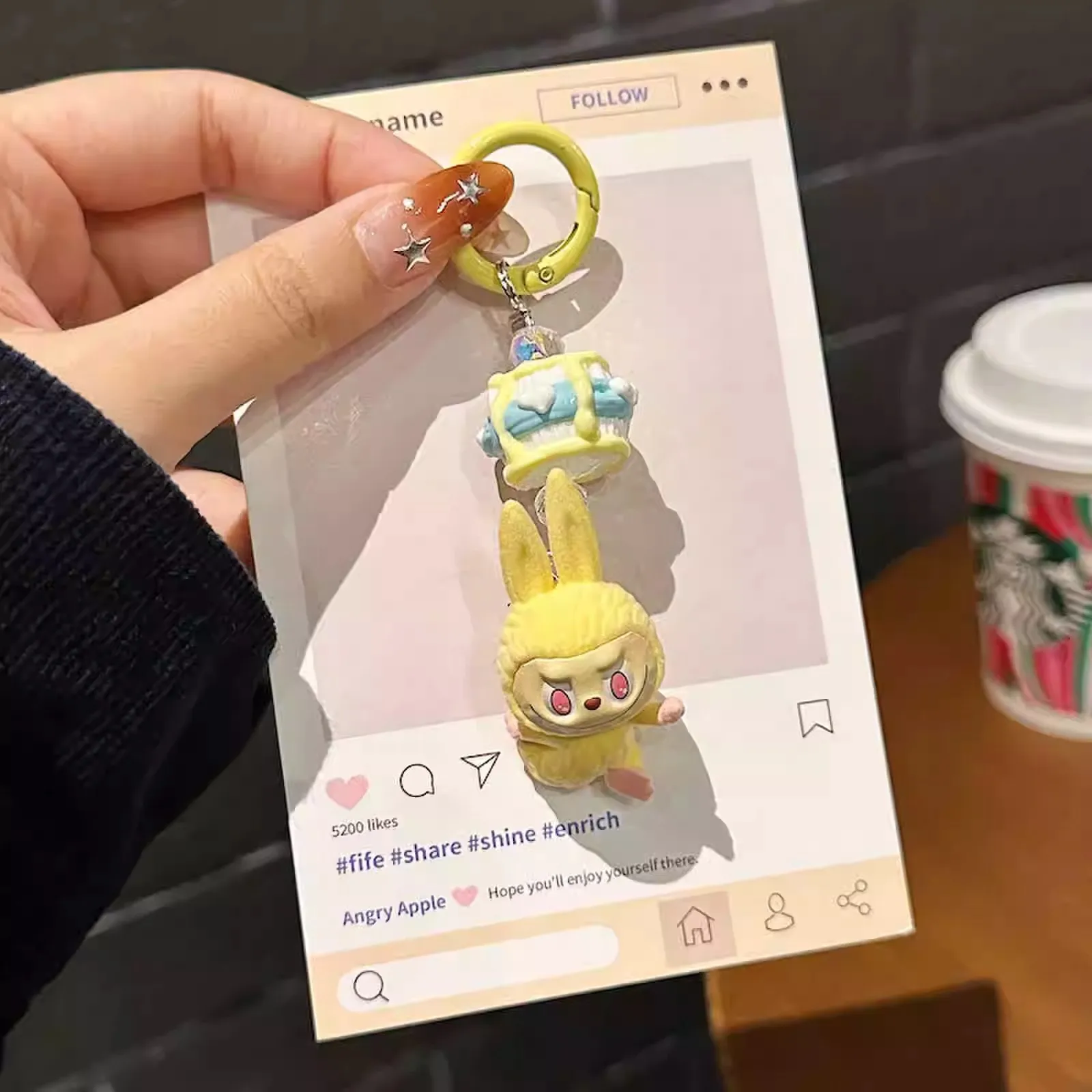 Color: Red, Ships From: CHINA - New Cute Cartoon Labubu Phone Chain Hanging Rope Keychain Backpack Pendant Shoulder Bag Ornament Gift for Girlfriend
