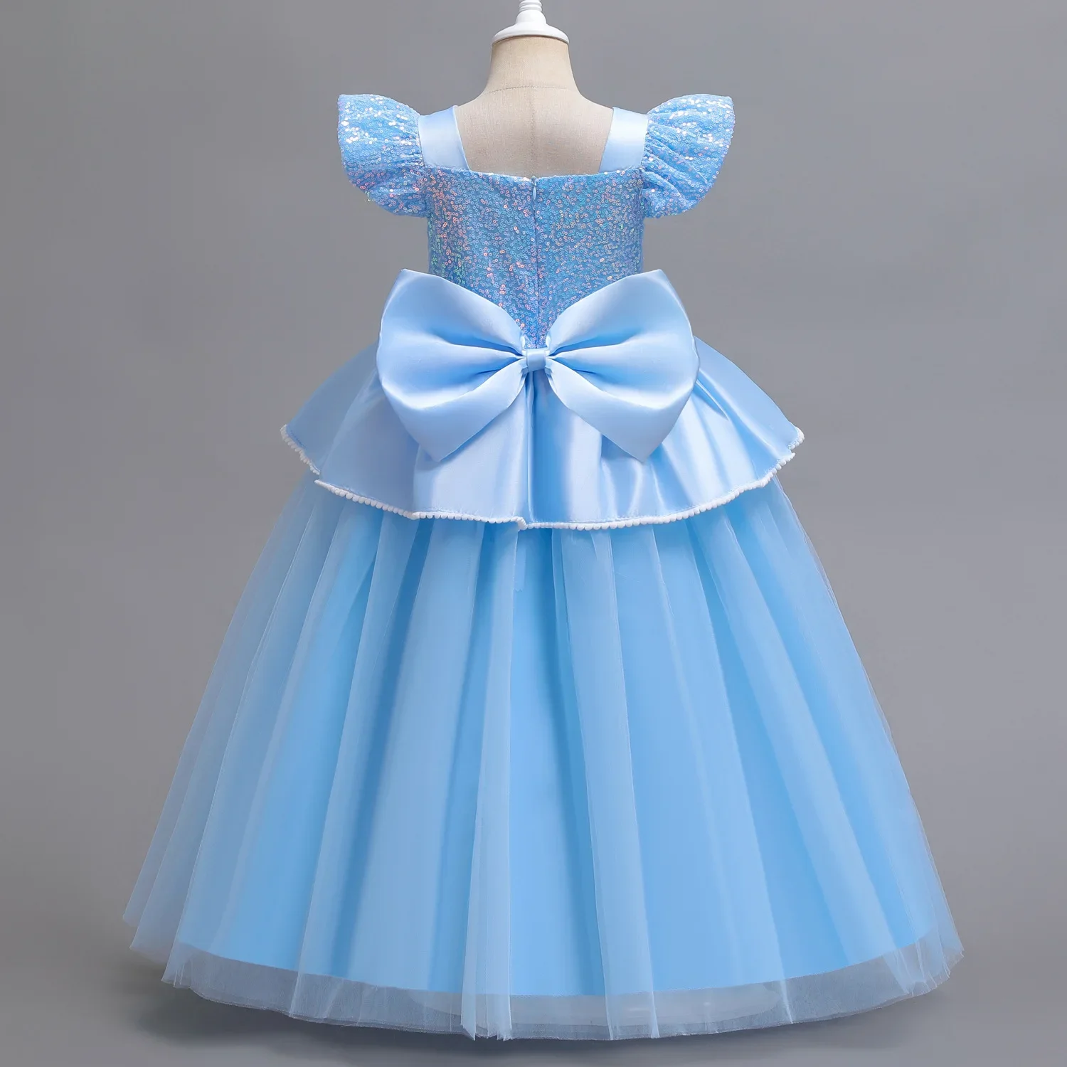 Kid Size: 9, Color: MULTI - Disney Deluxe Elegant Cinderella Princess Ball Gown Fancy Birthday Cinderella Party Dress Vestidos Costume Play Carnival Apparel
