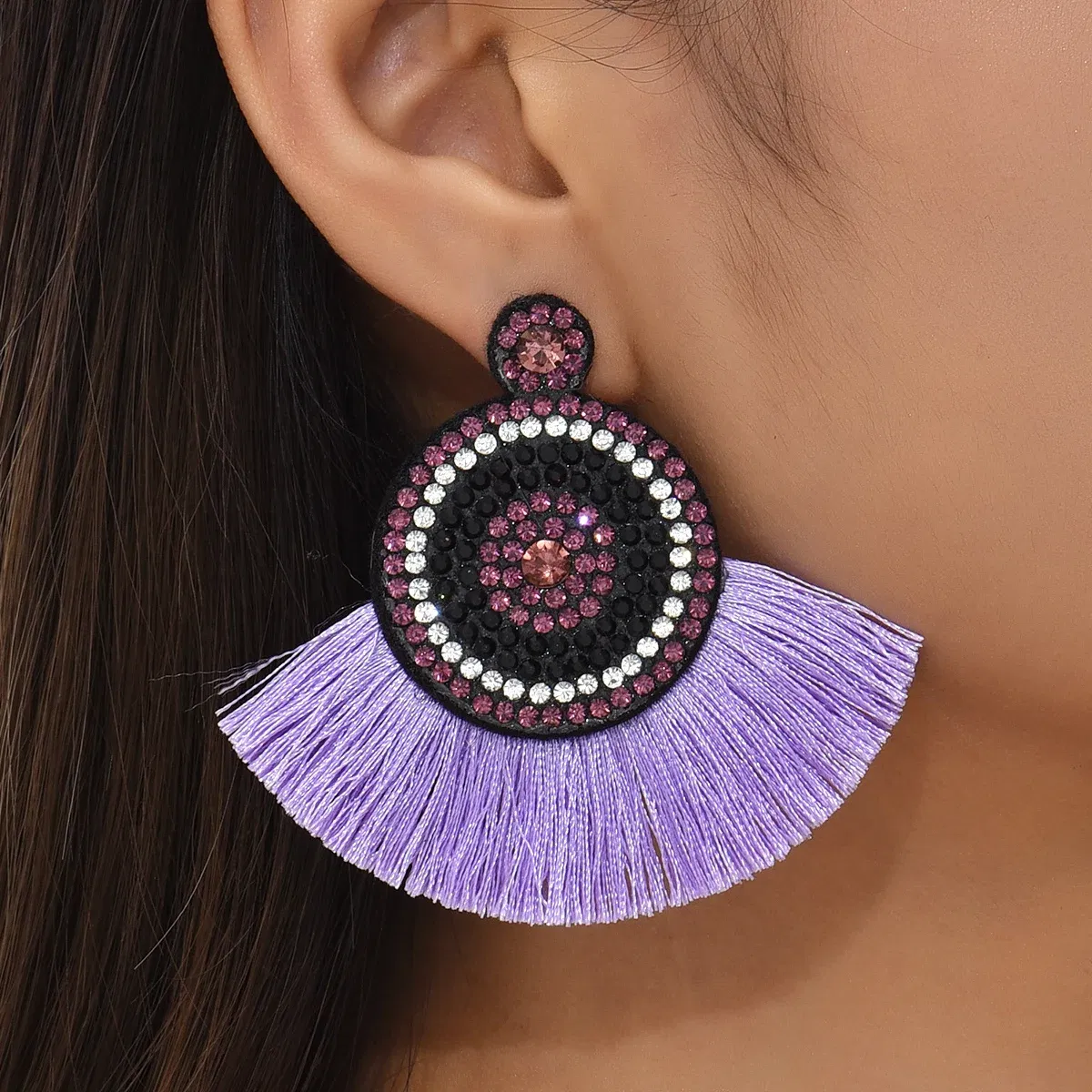 Metal Color: REDDISH BROWN - Fashion Bohemia Long Tassel Earrings for Women Ethnic Big Drop Earrings Statement Dangle Earring Fashion Jewelry pendientes