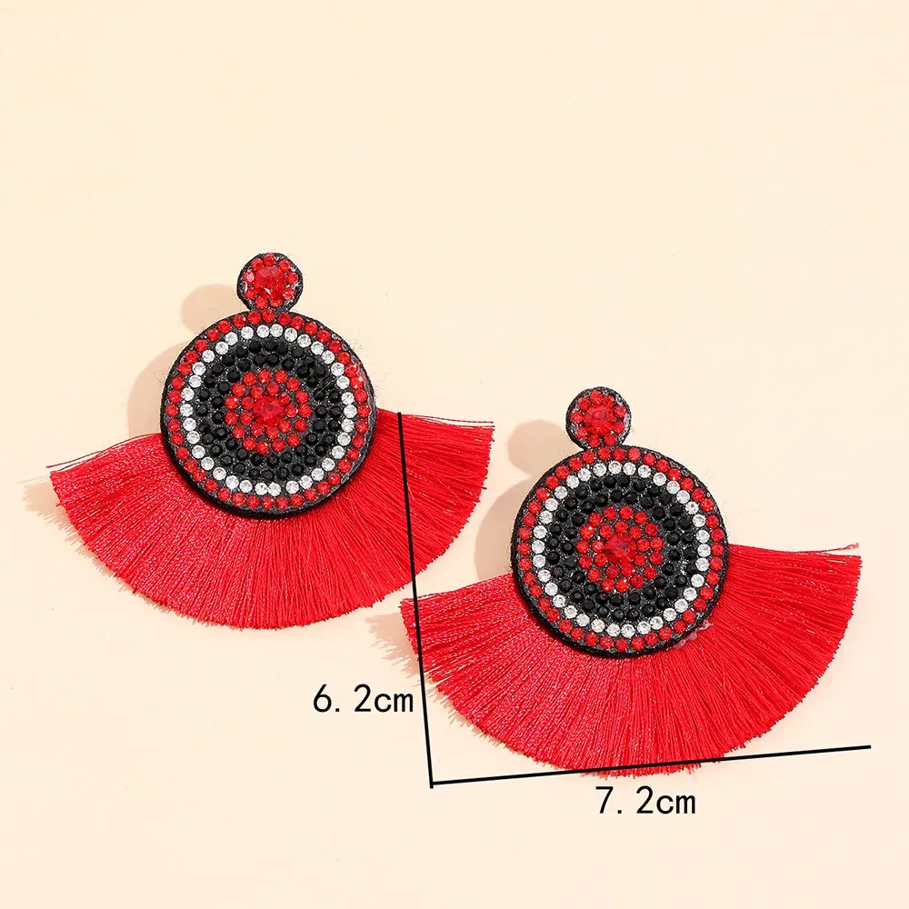 Metal Color: REDDISH BROWN - Fashion Bohemia Long Tassel Earrings for Women Ethnic Big Drop Earrings Statement Dangle Earring Fashion Jewelry pendientes
