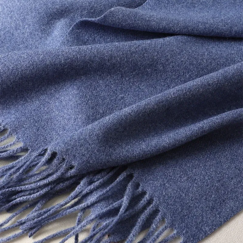 Color: Ginger - New 62 Color Winter Scarf For Women Long Warm Cashmere Scarves Hijab Solid Lady Shawl Wrap Female Pashmina Bandana Head Scarfs