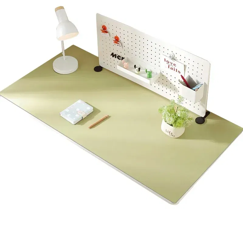 Color: Silver - Large Mouse Pad Extra Big Non-Slip Desk Pad Waterproof PU Leather Desk Table Protector Gaming Mouse Mat for Game Office Work