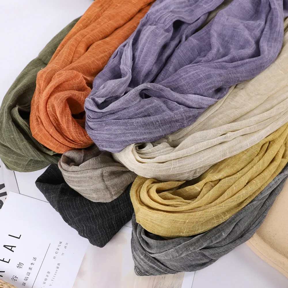 Color: Blue, Size: One Size - Fashion New Cotton Pashmina Plain Shawls Women Solid Color Scarf Wraps Scarves Kerchief Muslim Hijab Lady Autumn Winter Warm