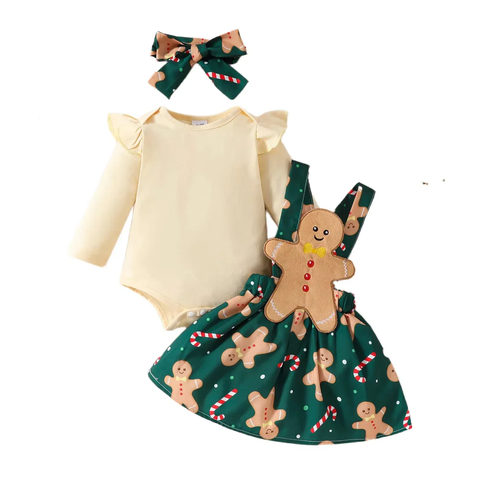 Color: LIGHT BLUE, Kid Size: 18M - Baby Girls Clothes New Year Set 0-3Y Long Sleeve Big Bow Top Irregular Skirt and Beret 3Pcs Toddler Christmas Clothes