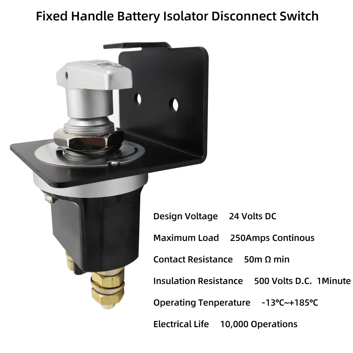 Color: black - 1500A Heavy Duty Battery Switch Battery Fixed Handle Isolator with Lock-Out Plate Fits Polarity Negative  for Autos Cars Boat RV