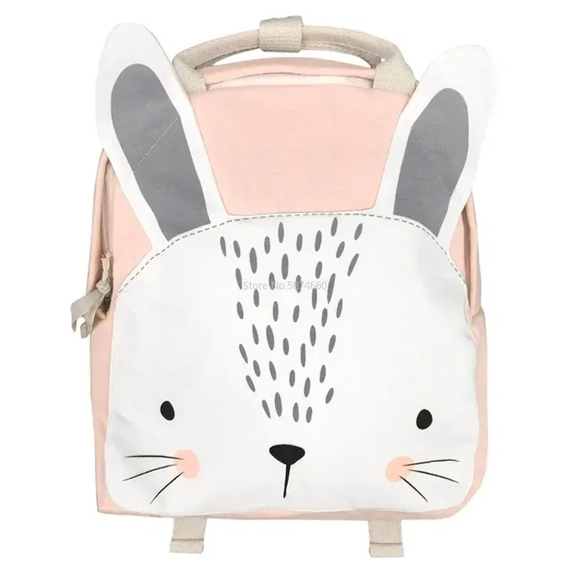 Color: Brown - Children Backpack Toddler Kids School Backpack for Baby Kids Cute School Bag Boy Girl Light Bag Rabbit Butterfly Lion Bag