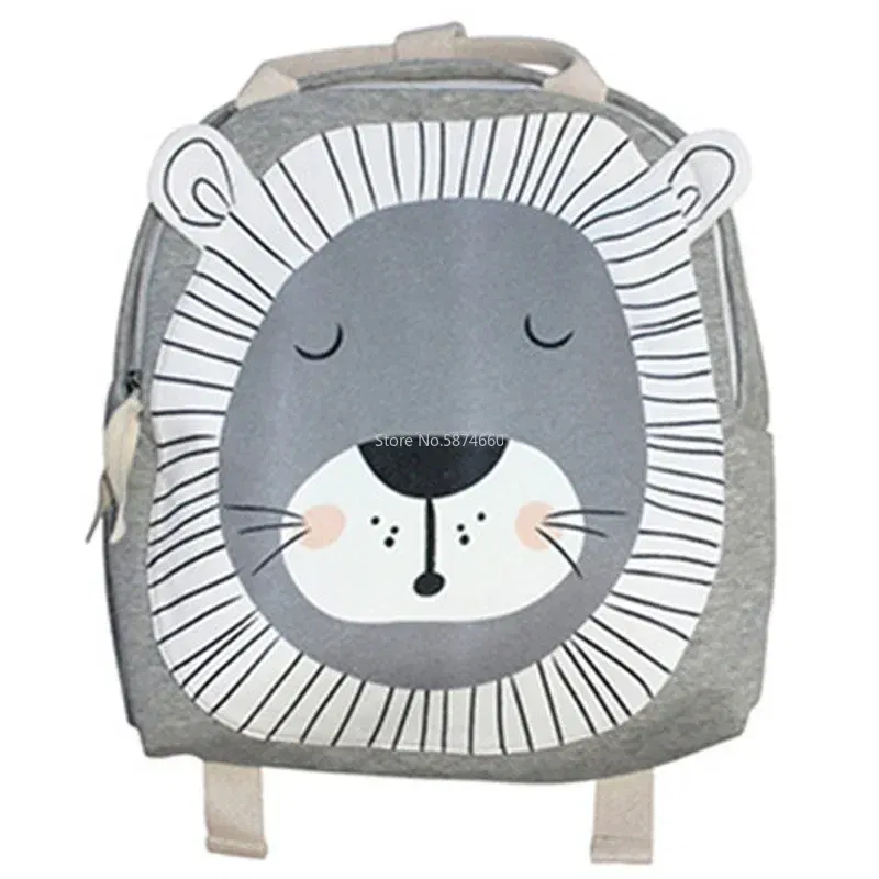 Color: Brown - Children Backpack Toddler Kids School Backpack for Baby Kids Cute School Bag Boy Girl Light Bag Rabbit Butterfly Lion Bag