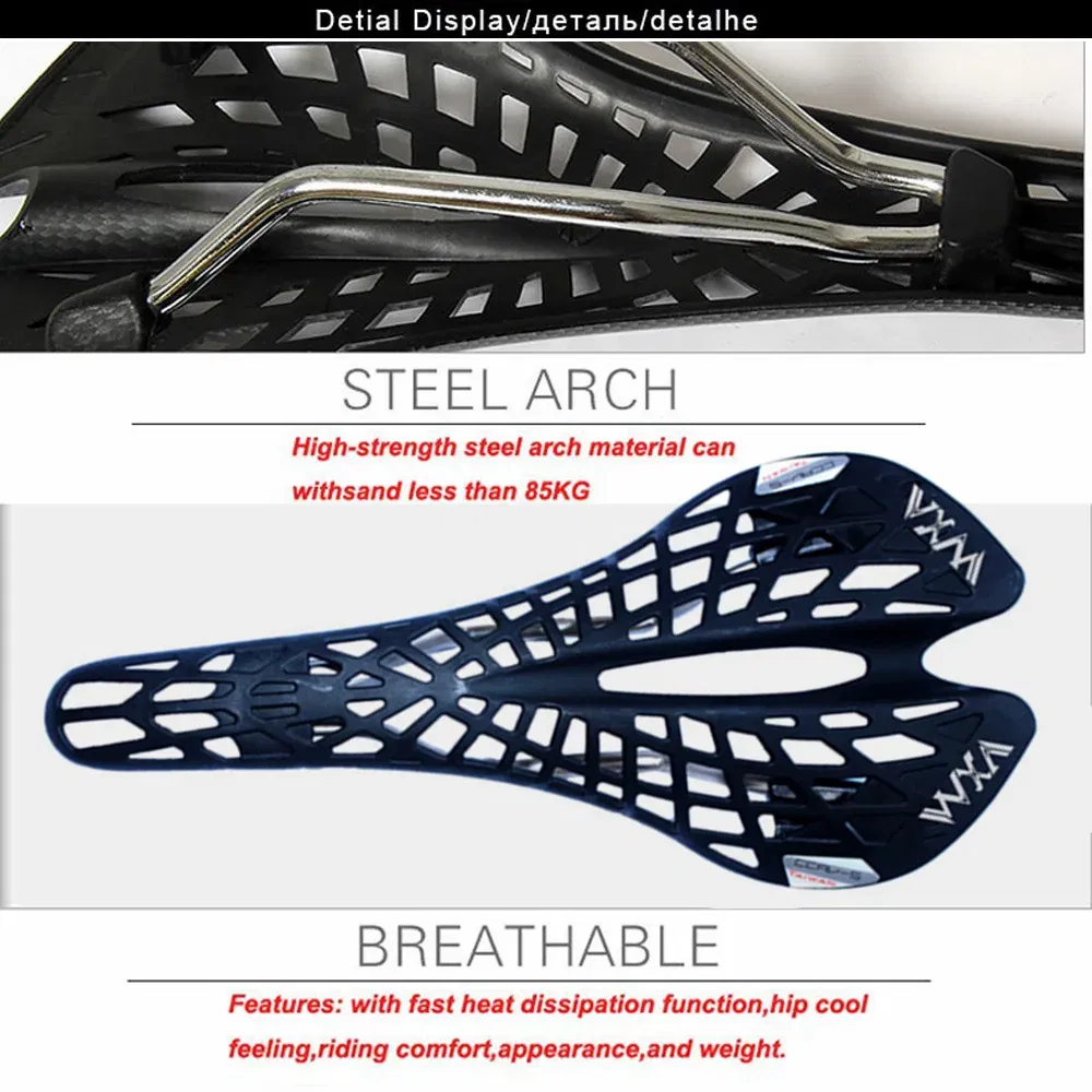 Color: Blue - VXM Bicycle saddle Road Bicycle Mountain bike saddle Cycling Breathable Spider Ergonomic Hollow Front seat Mat Bicycle parts