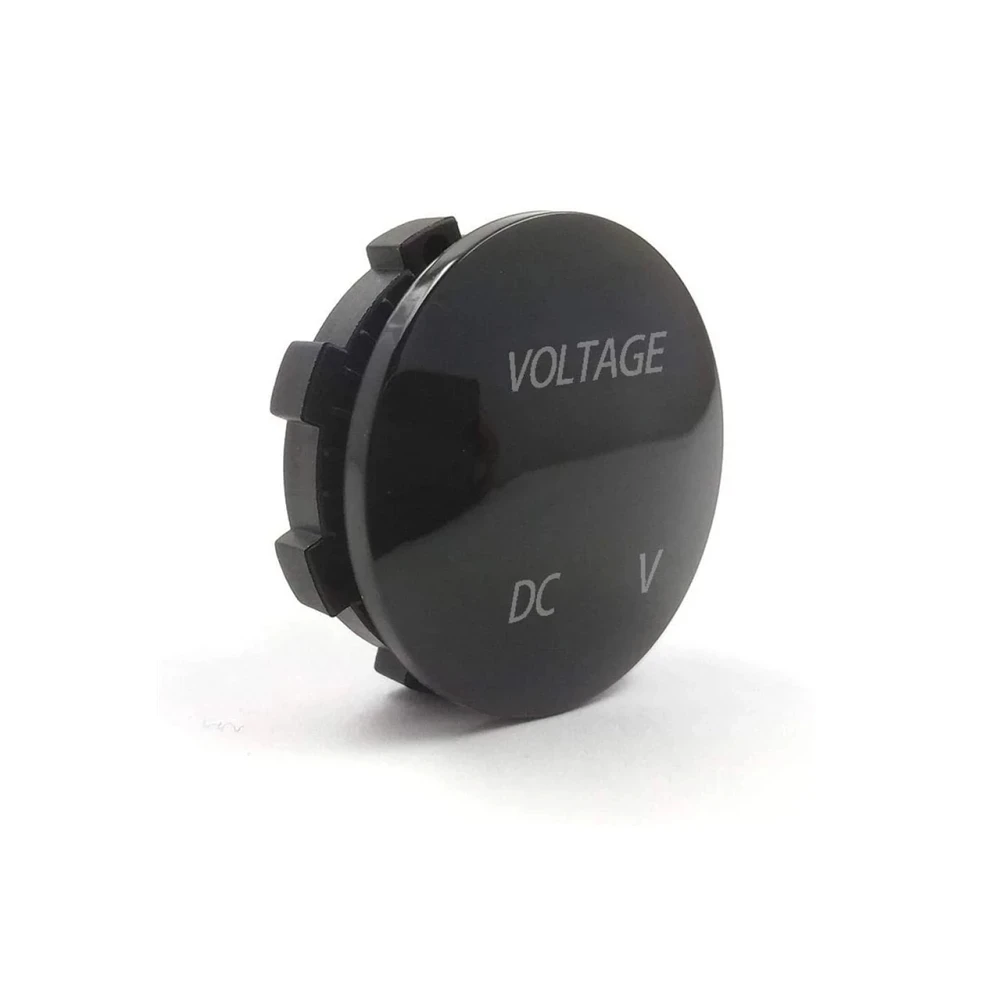 Color: Gold - DC 5V-48V LED Mini Round Waterproof Motorboat Motorcycle Panel Digital Voltmeter Tester Monitor Display Voltmeter