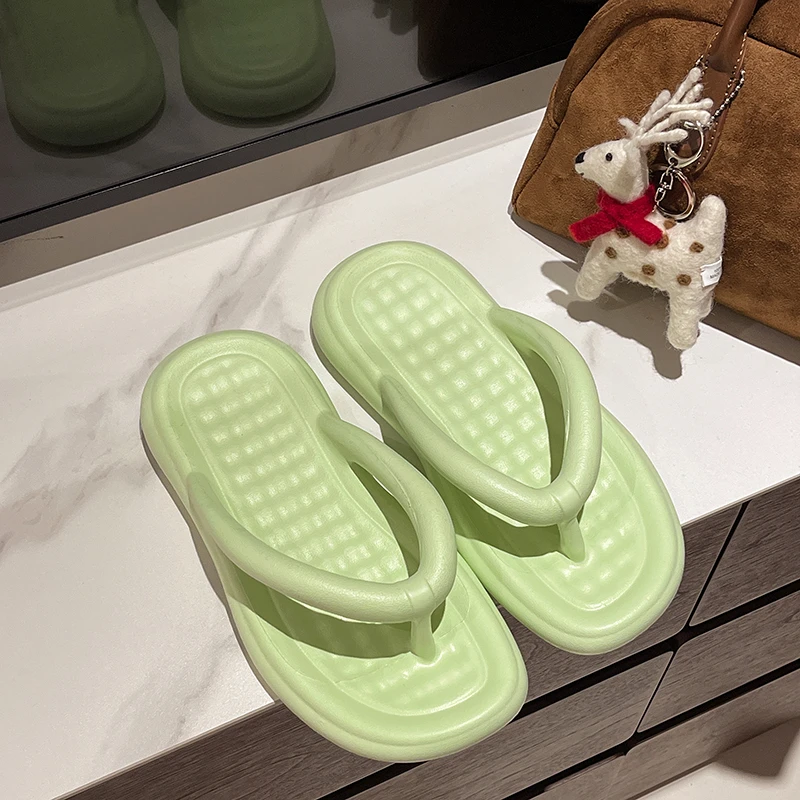 Color: Beige, Shoe Size: 34 - Soft-Bottomed Ladies Slippers - Suitable for Four Seasons, Offering a Smooth Step 7072