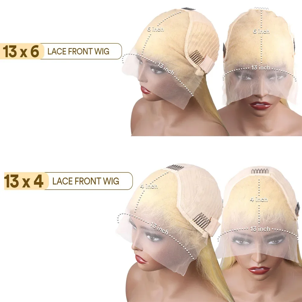 Hair Color: #14, Stretched Length: 8inches, Density: 180%, Ships From: CHINA - Blonde 613 Hd Lace Frontal Wig 13x6 13x4 Transparent Hd Lace Front Wig 30 Inch Brazilian Bone Straight Colored Human Hair Wigs