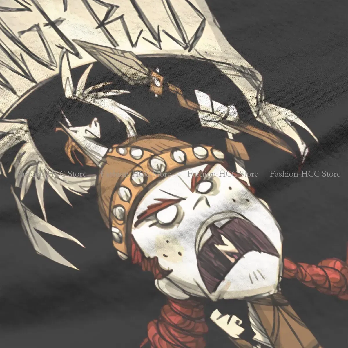 Color: black, Size: XXL - Wigfrid Casual Polyester TShirt Dont Starve Style Tops Comfortable T Shirt Female