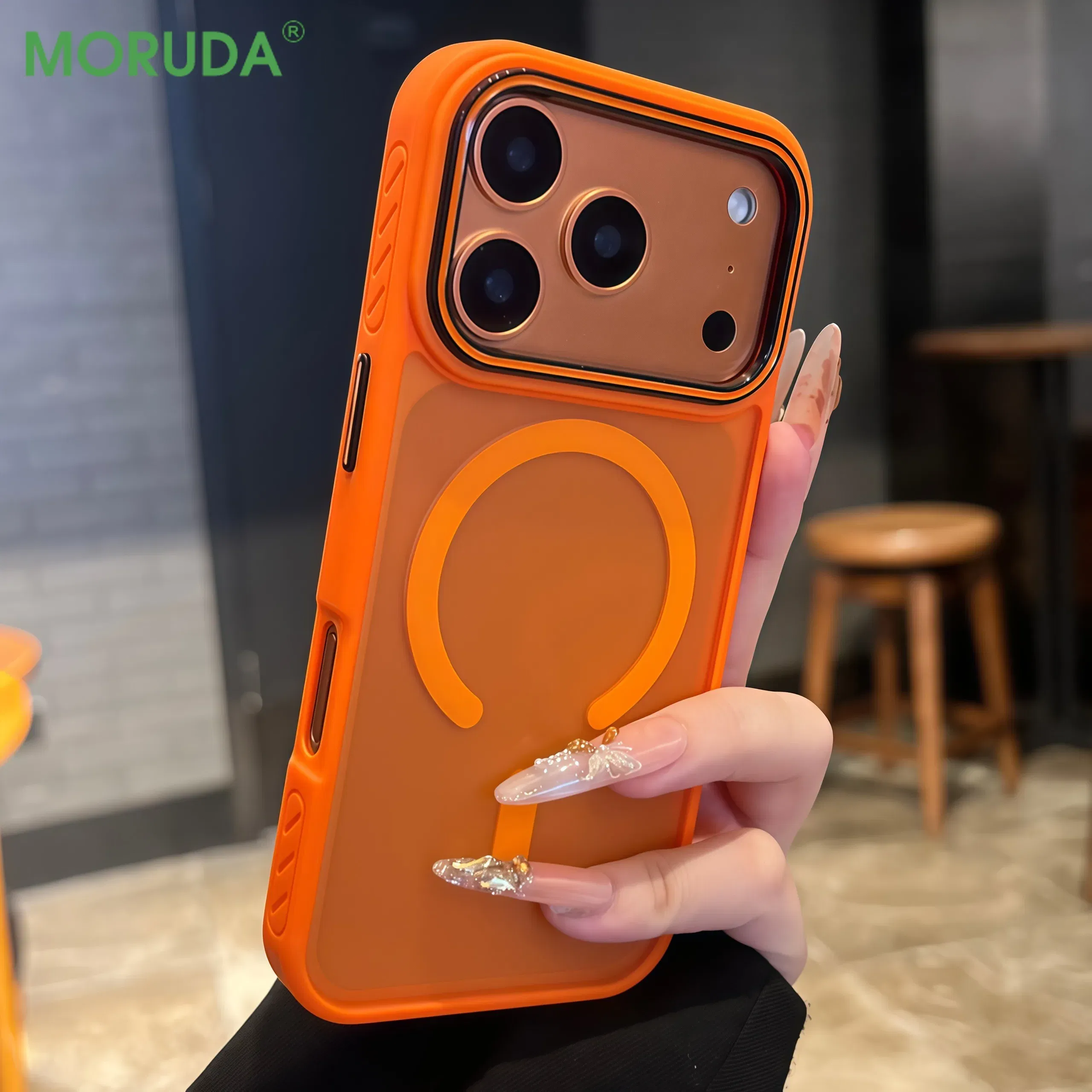 Color: Gold, Compatibility by Model: iPhone 12 - Wireless Charging Matte Magnetic Case for iPhone 17 16 ProMax 15 14 Plus 13 12 11 17 Air Anti Fall Bumper Translucent TPU Cover