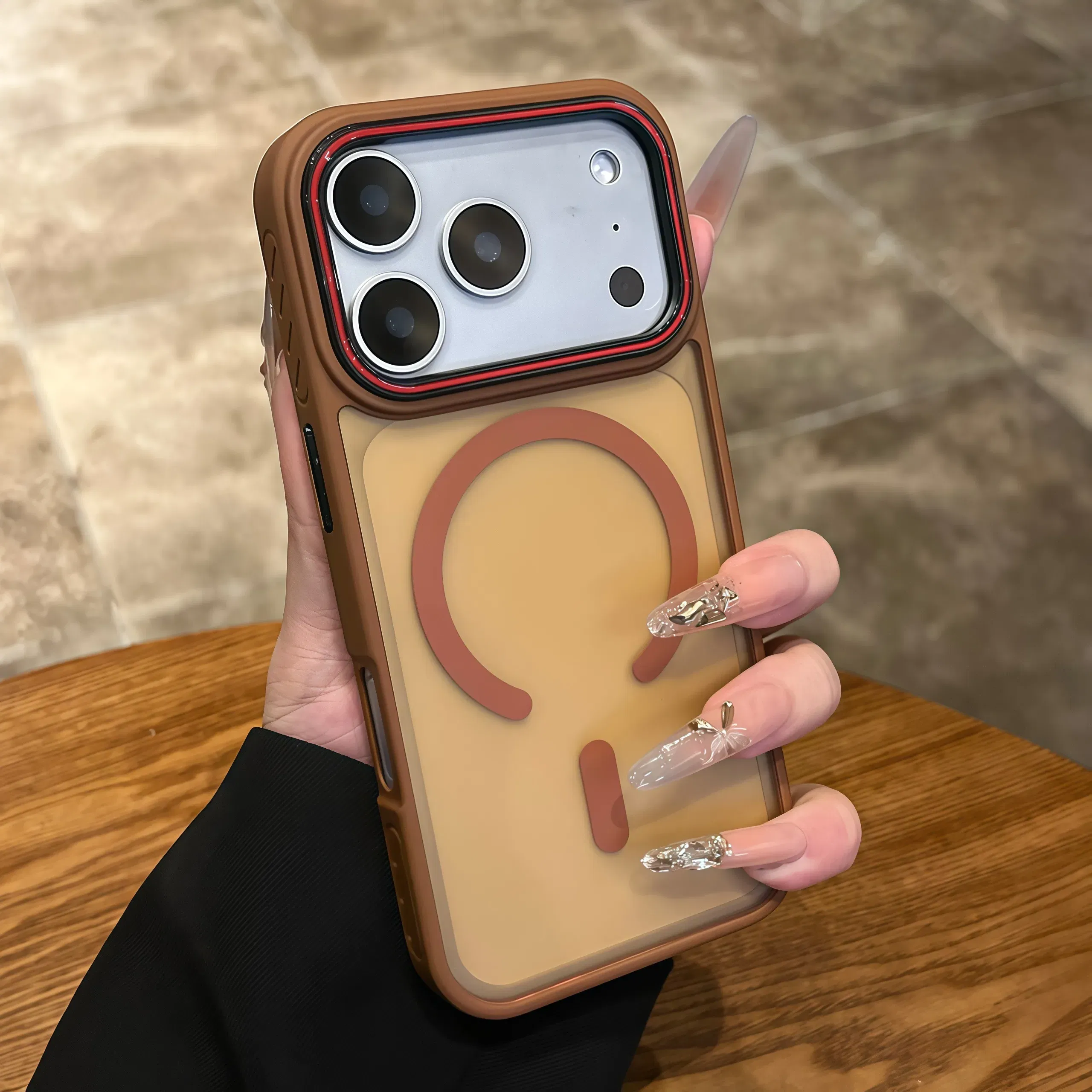 Color: Gold, Compatibility by Model: iPhone 12 - Wireless Charging Matte Magnetic Case for iPhone 17 16 ProMax 15 14 Plus 13 12 11 17 Air Anti Fall Bumper Translucent TPU Cover