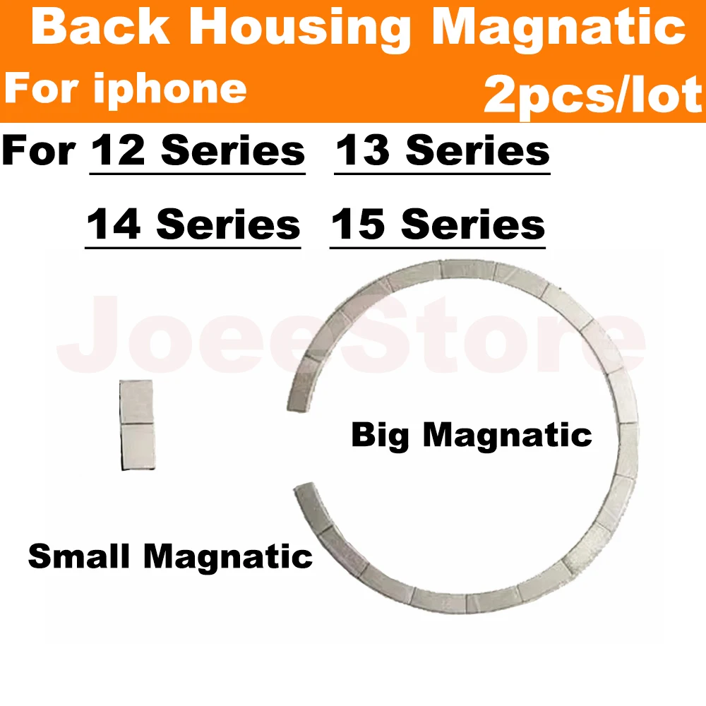 Color: Golden, Ships From: CHINA - 2pcs Magsafe Magnetic Metal Ring For iPhone 15 12 13 14 Pro Max Mini Plus Back Housing Glass Wireless Charging Magnet Repair