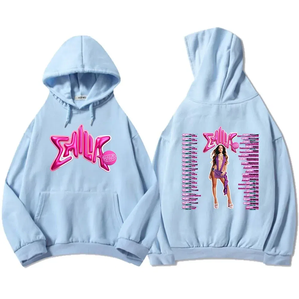 Color: Brown, Size: M - Emilia Mernes MP3 Hoodies Winter Long Sleeve Hooded Pullovers Men Clothes Fleece Pocket Singer Graphic Sweatshirts Print Hoody