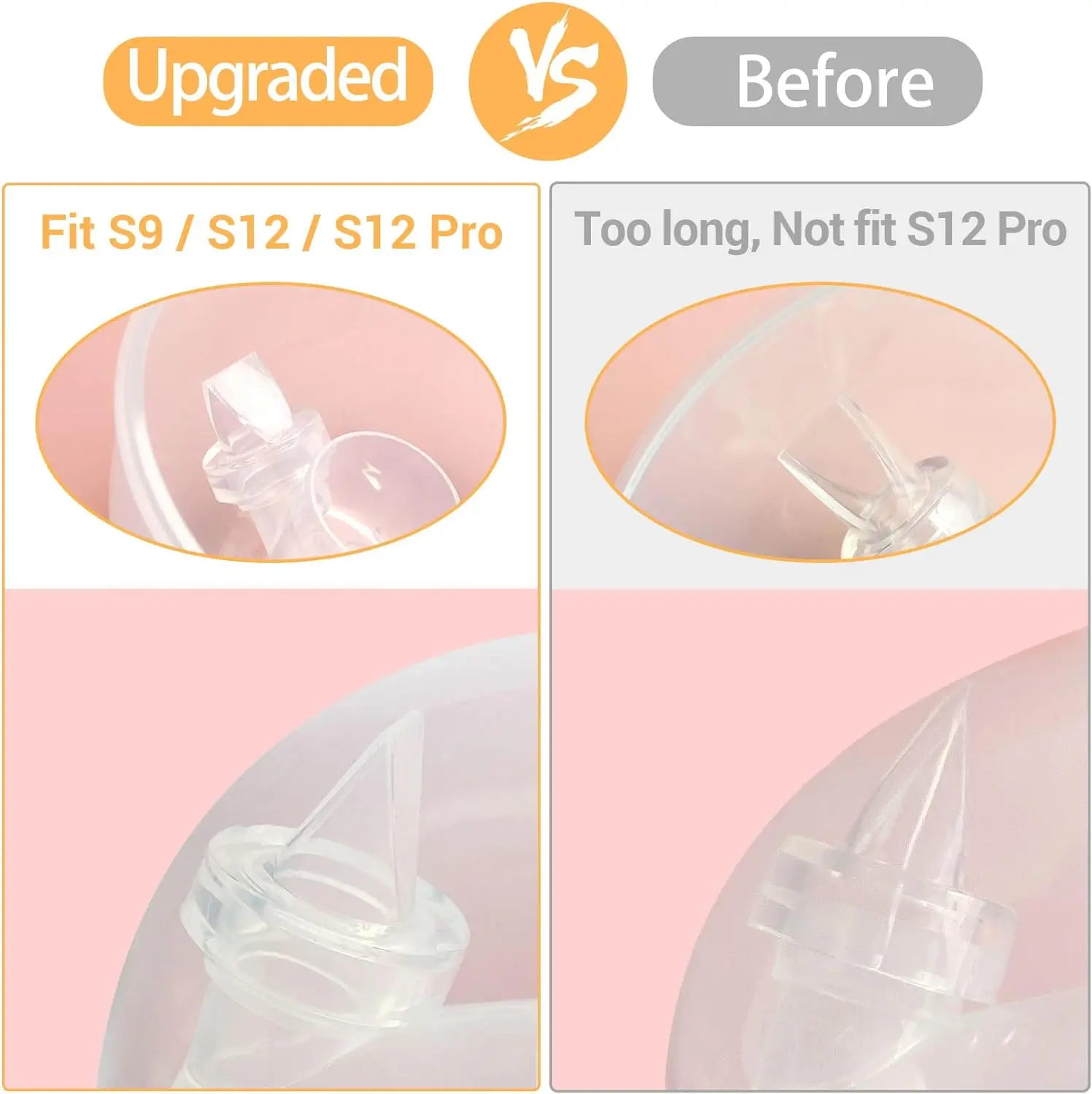 Color: Red - Silicone Duckbill Valve and Silicone Diaphragm, Compatible with S12Pro/S9Pro/S12/S9 Wearable Breastpump Parts Replace