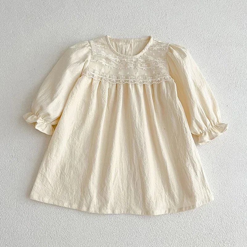 Color: Red, Kid Size: 2T - Spring Autumn Kids Baby Girls Long Sleeve Sweet Lace Princess Dress New Kids Baby Girls Dress Children Clothes Dress