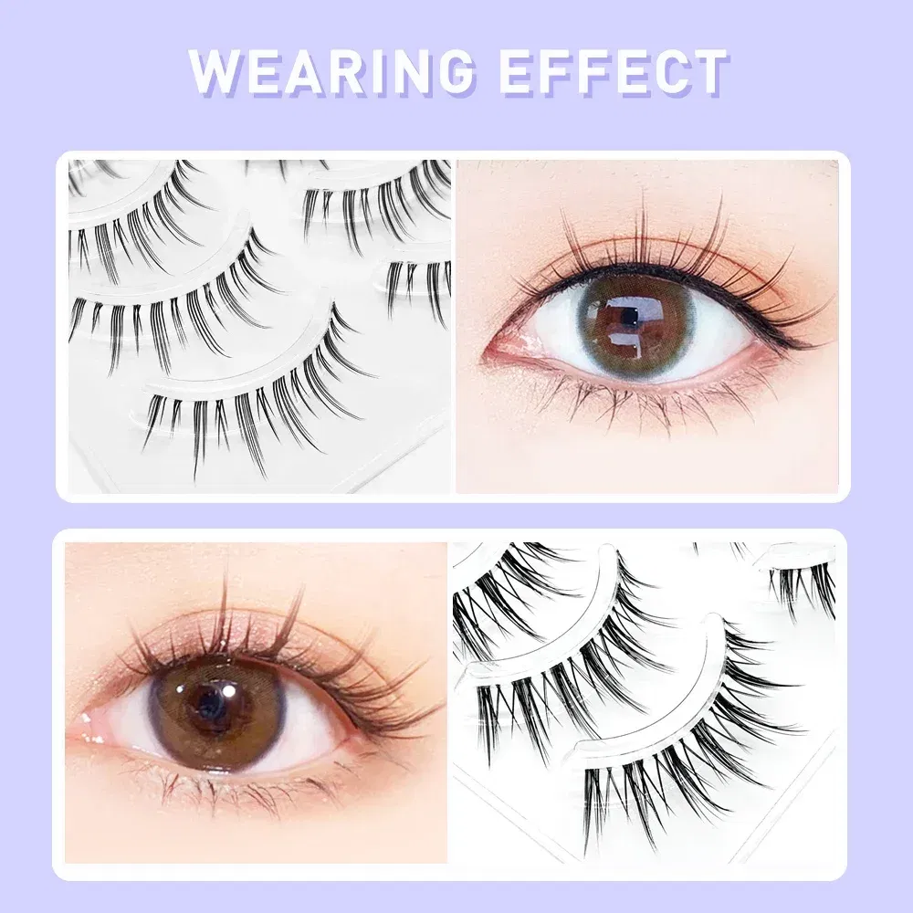 Color: Black & Silver, Length: MIX - 3D Lashes Premade Fan A/M Shape Spikes Cluster Eyelash Mix Extension Individual Makeup Super Natural Wispy DIY Premade Peduncle